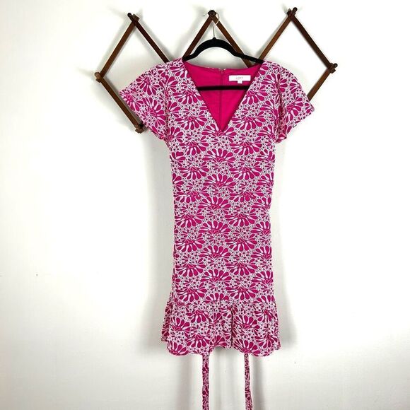 LOFT Pink Floral Mini Dress - Picture 2 of 9
